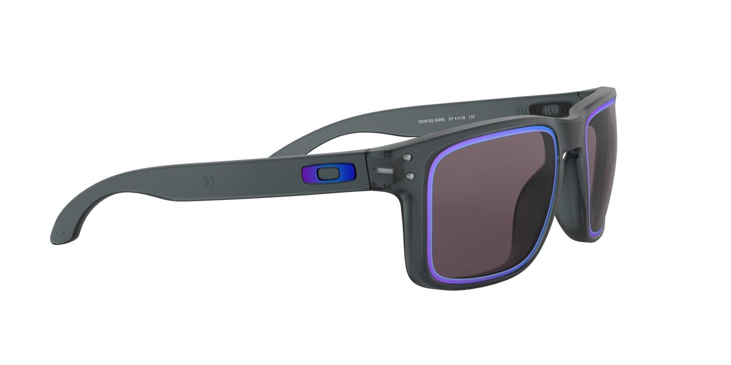 Oakley Sunglasses HOLBROOK Matte Crystal Black/Prizm Grey Sapphire Alt Iridiu OO9102-G9