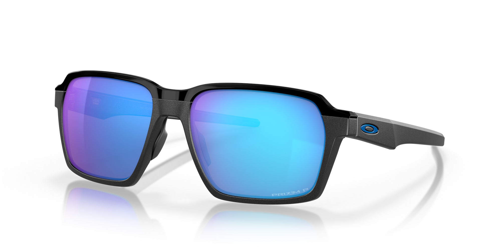 Oakley Okulary przeciwsłoneczne PARLAY Steel/Prizm Sapphire Polarized OO4143-05