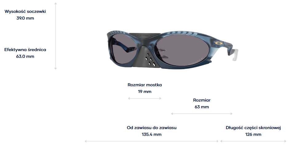 Oakley Okulary przeciwsłoneczne PLANTARIS Matt Transparent Abyss / Prizm Grey Polarized OO9437-09