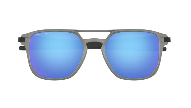 Oakley Okulary przeciwsłoneczne LATCH ALPHA Matte Light Gunmetal/Prizm Sapphire Polarized OO4128-04