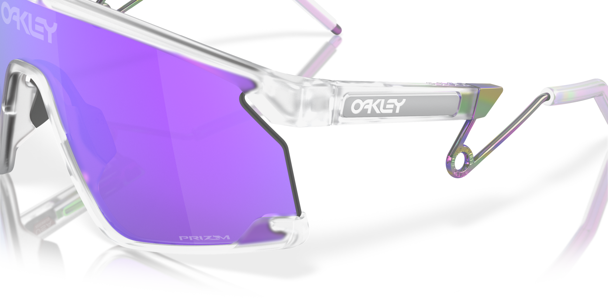 Oakley Sunglasses BXTR METAL Matte Clear / Prizm Violet OO9237-02