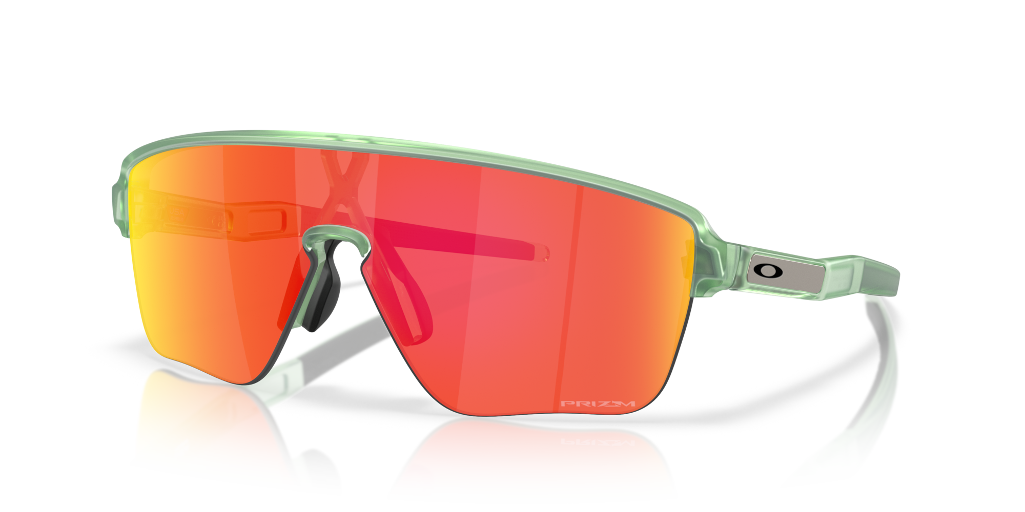 Oakley Okulary przeciwsłoneczne CORRIDOR SQ Matte Transparent Jade / Prizm Ruby OO9415-06