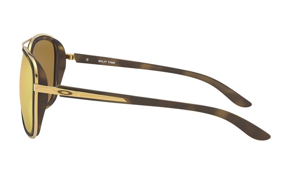 Oakley Sunglasses SPLIT TIME Brown Tortoise/Gold/Prizm Rose Gold Polarized OO4129-14
