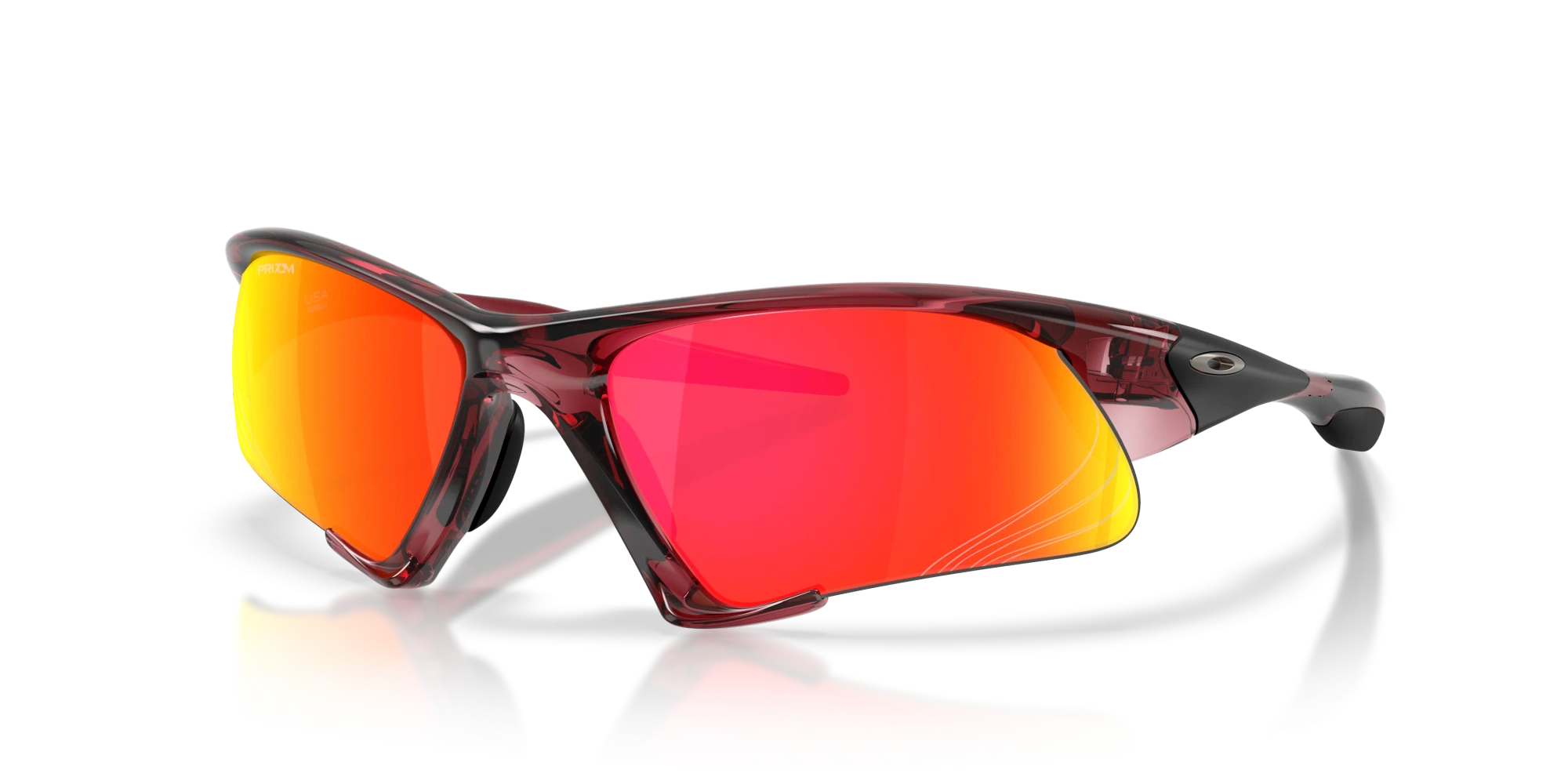 Oakley Sunglasses SUTURE JACKET Basecamp Collection Transparent Iron Red/Prizm Ruby OO9532-12