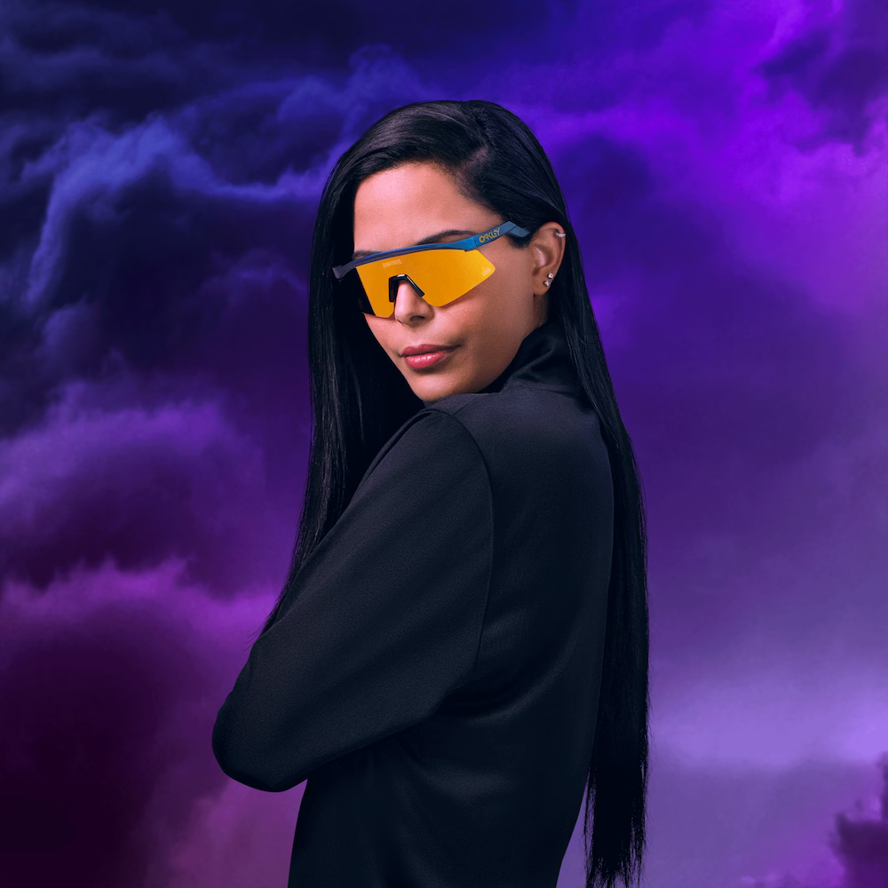 Oakley Okulary przeciwsłoneczne HYDRA Matte Cyan & Blue & Clear Shift Frame/Prizm 24k OO9229-18