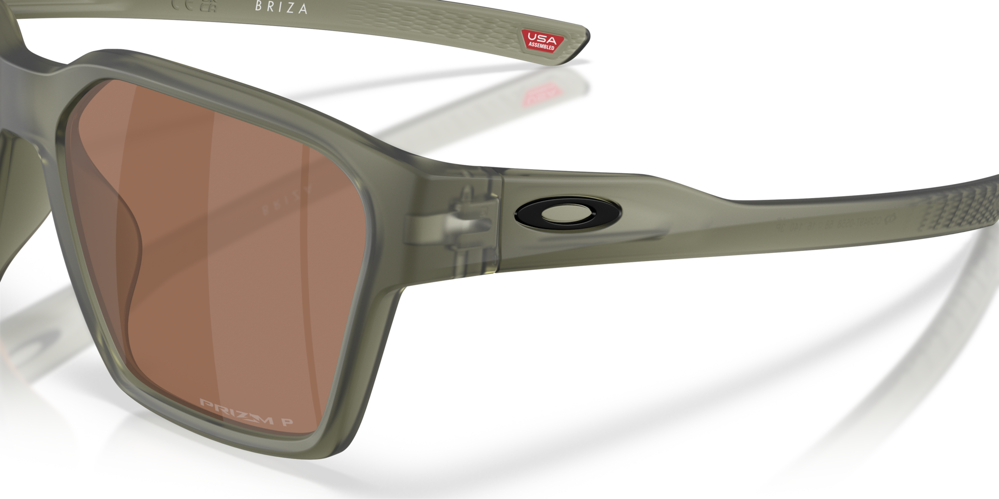 Oakley Okulary przeciwsłoneczne Briza Matte Olive Ink / Prizm Tungsten Polarized OO9497-05