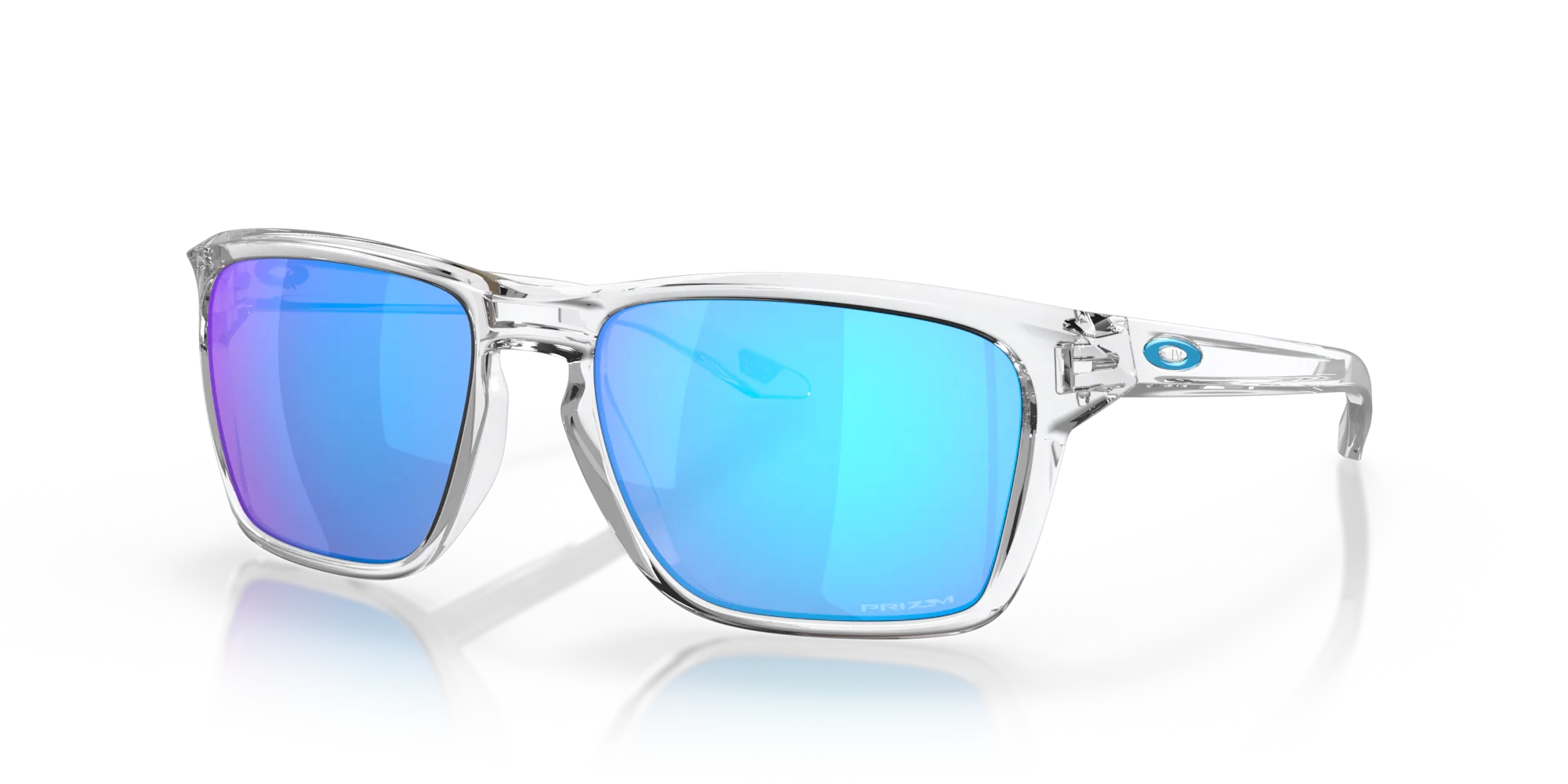 Oakley Okulary przeciwsłoneczne Sylas Polished Clear, Prizm Sapphire OO9448-04