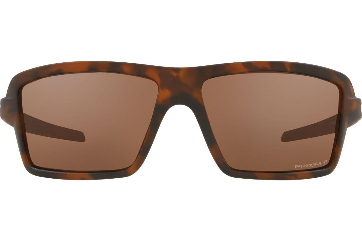 Oakley Okulary przeciwsłoneczne CABLES Brown Tortoise, Prizm Tungsten Polarized OO9129-07