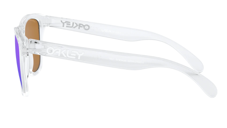 Oakley Sunglasses  Frogskins Polished Clear/Violet Iridium 24-305
