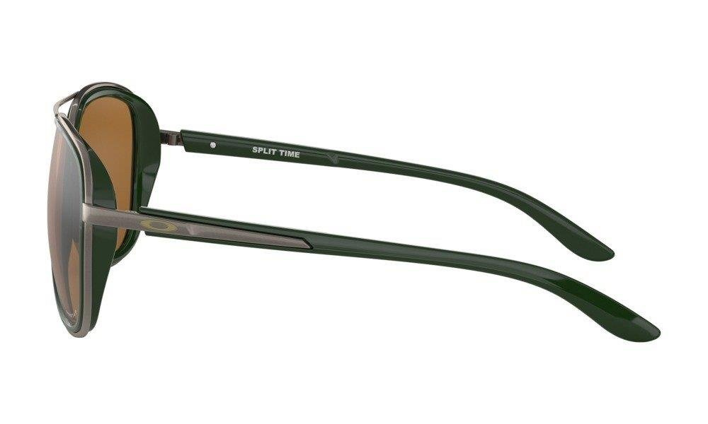 Oakley Okulary przeciwsłoneczne SPLIT TIME Forest/Prizm Tungsten Polarized OO4129-08