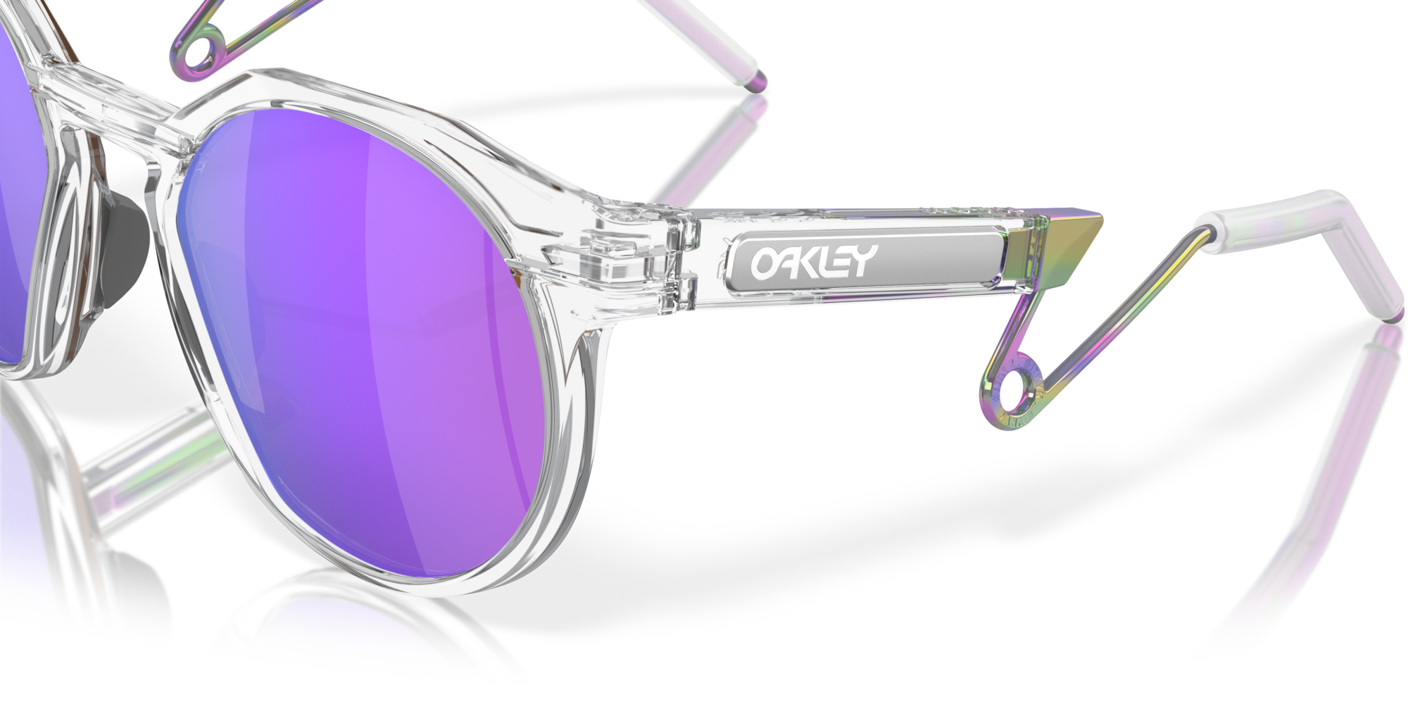Oakley Sunglasses HSTN METAL Matte Clear / Prizm Violet OO9279-02