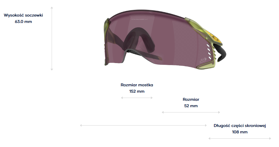 Oakley Okulary przeciwsłoneczne VELO KATO Transparent Fern / Prizm Road Black OO9501-09