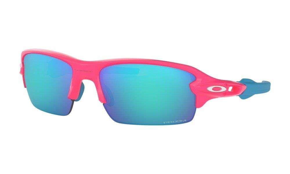 Oakley Okulary przeciwsłoneczne Dziecięce FLAK XS Neon Pink/Prizm Sapphire OJ9005-03