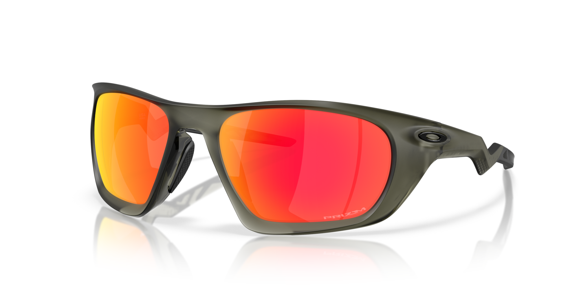 Oakley Okulary przeciwsłoneczne LATERALIS Matte Olive Ink/Prizm Ruby OO9431-04