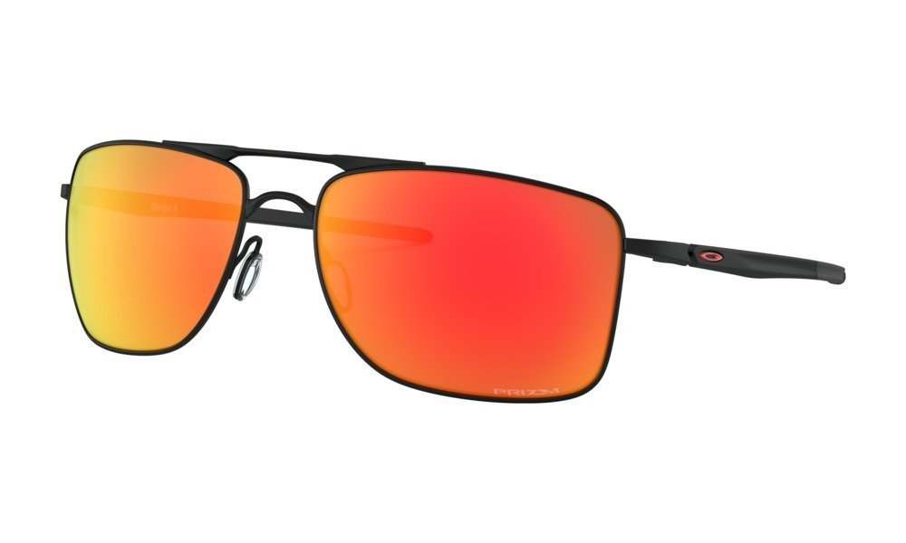 Oakley Okulary przeciwsłoneczne GAUGE 8 Matte Black/Prizm Ruby OO4124-13