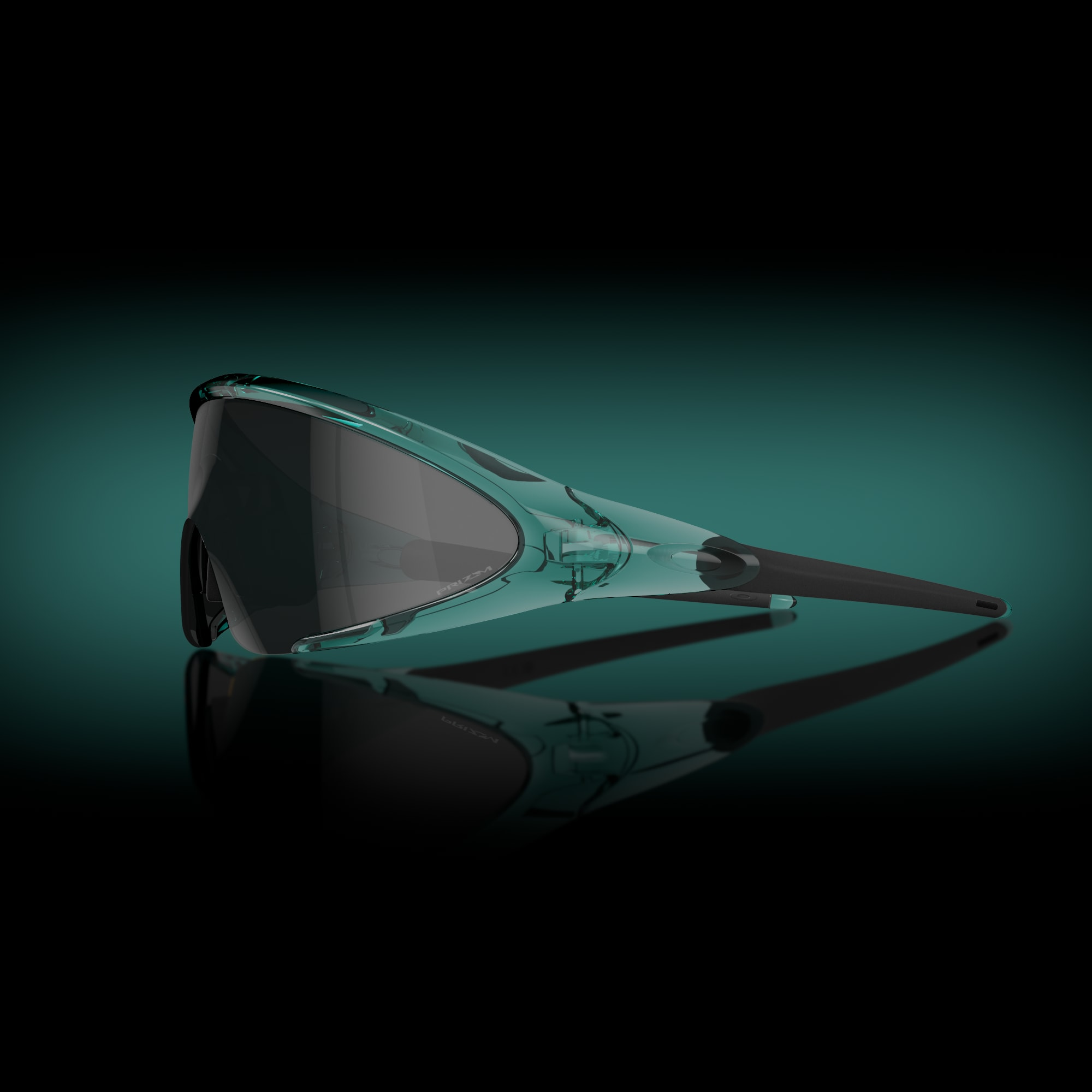 Oakley Okulary przeciwsłoneczne ELLIPSE Transparent Pacific / Prizm Black OO9490-03