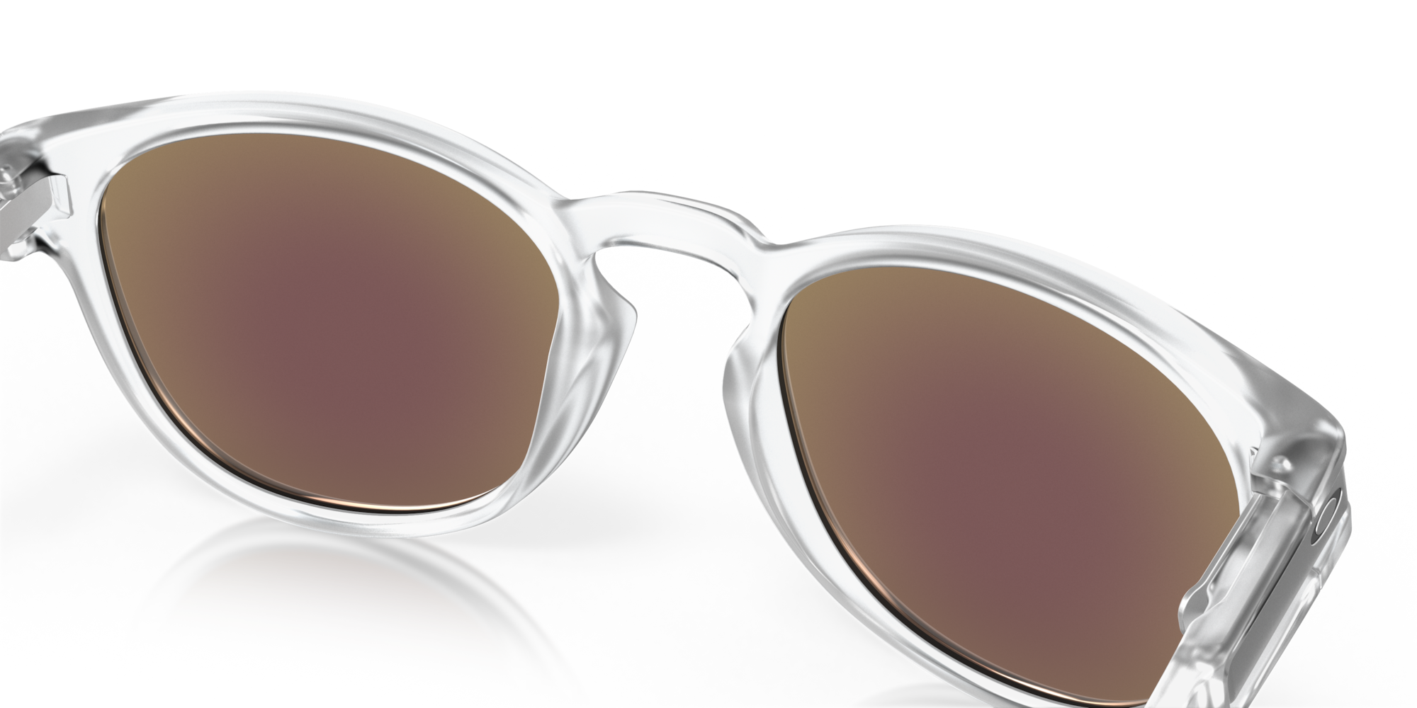 Oakley Okulary przeciwsłoneczne z polaryzacją Latch Matte Clear, Prizm Sapphire Polarized OO9265-65