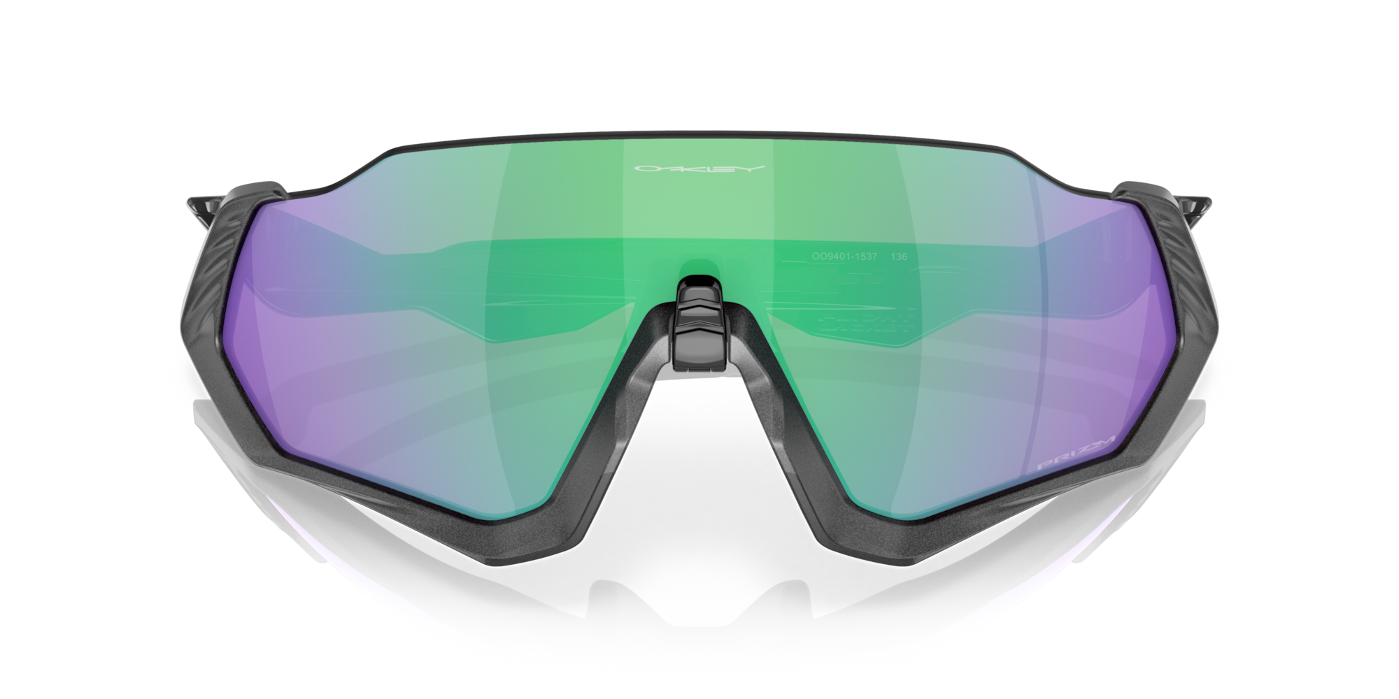 Oakley Okulary przeciwsłoneczne FLIGHT JACKET Matte Steel/Prizm Road Jade OO9401-15