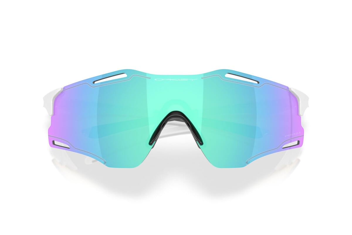 Oakley Okulary przeciwsłoneczne CYBR ZERO Polished White / Prizm Sapphire OO9512D-02
