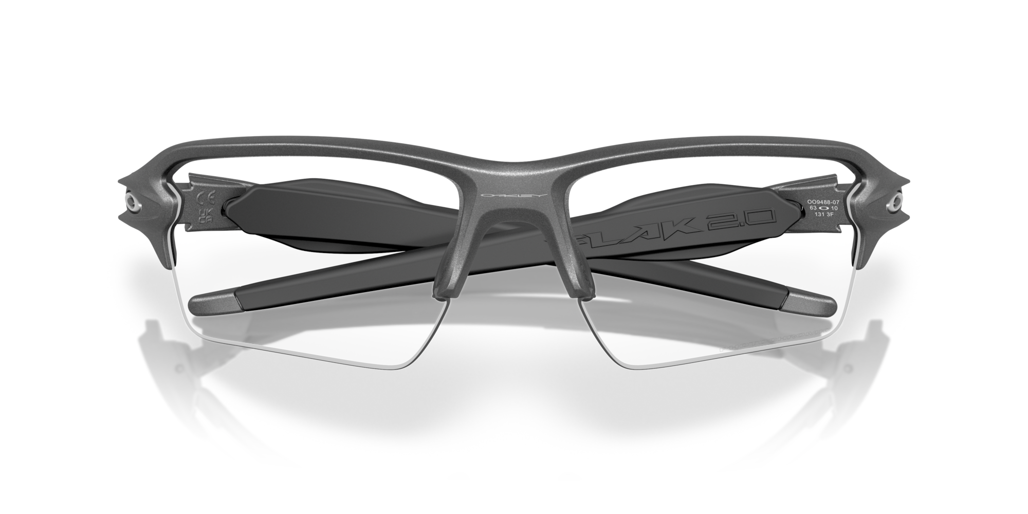 Oakley Okulary przeciwsłoneczne FLAK 2.0 XXL Steel / Clear to black iridium photochromic OO9488-07