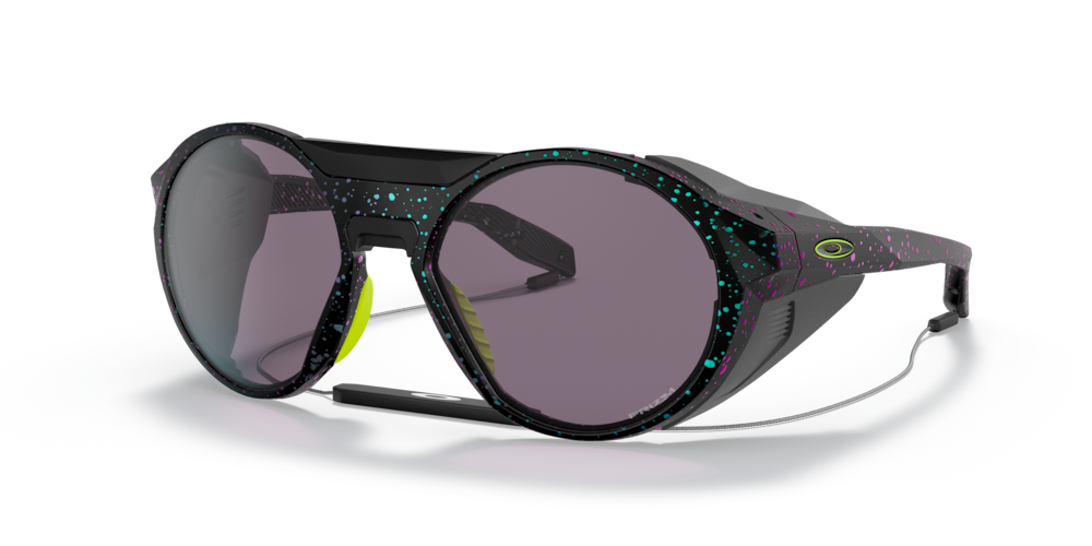 Oakley Sunglasses CLIFDEN Black Green Purple Splatter/Prizm Grey OO9440-17