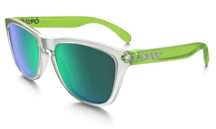 Oakley Okulary FROGSKINS® COLORBLOCK COLLECTION Matte Clear / Jade Iridium OO9013-B4