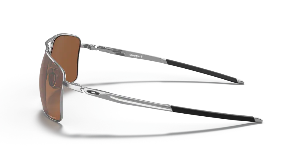 Oakley Okulary przeciwsłoneczne GAUGE 8 Polished Chrome/Prizm Tungsten Polarized OO4124-09