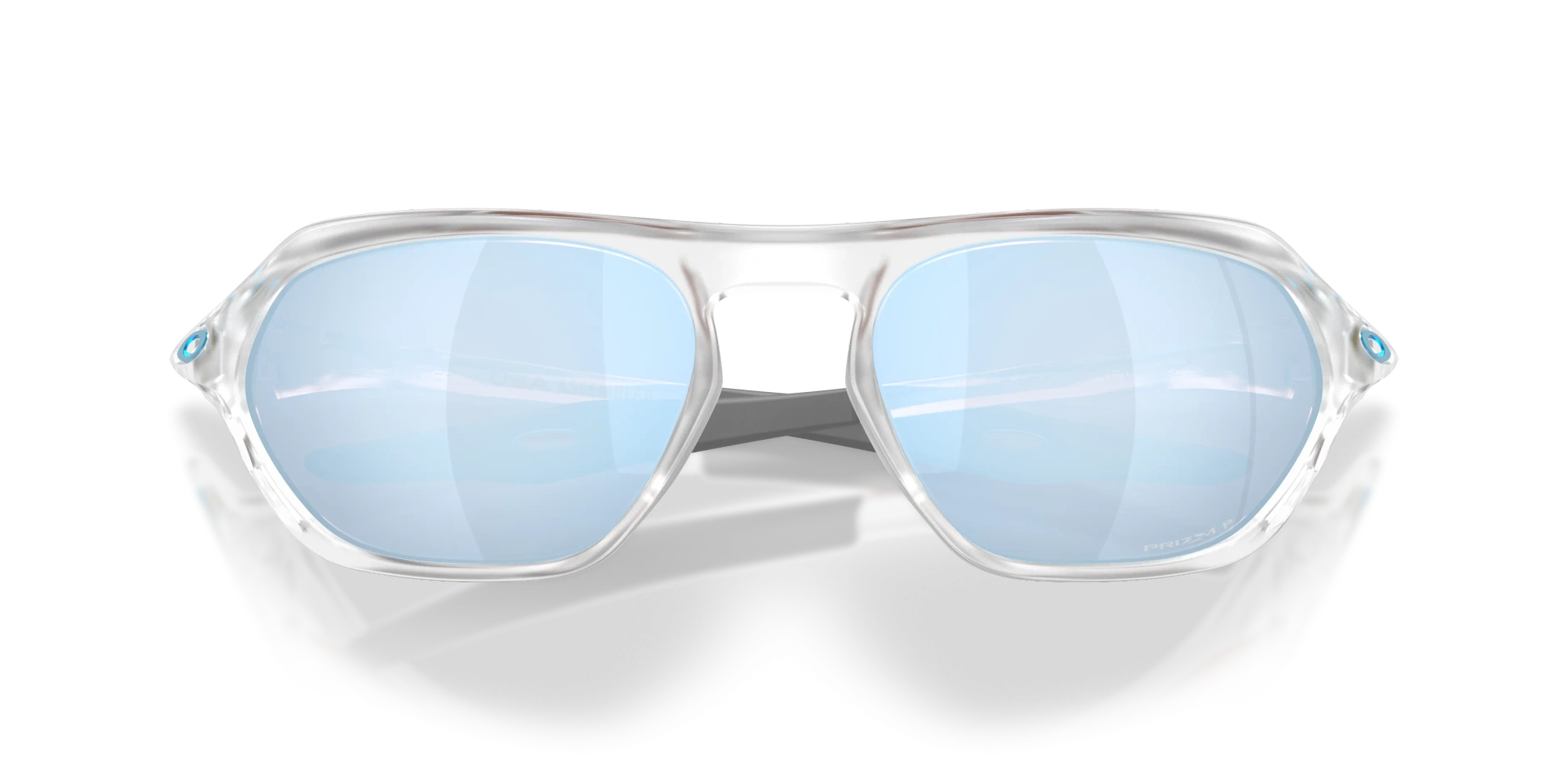 Oakley Okulary przeciwsłoneczne CAGE JACKET Matte Clear/Prizm Deep Water Polarized OO9537-02