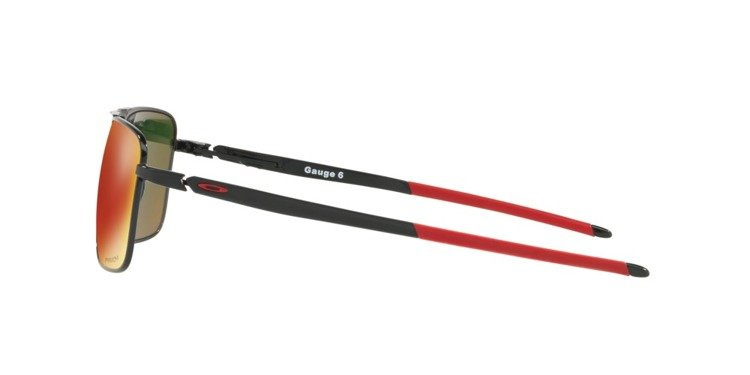 Oakley Okulary przeciwsłoneczne GAUGE 6 Polished Black/Prizm Ruby Polarized OO6038-04
