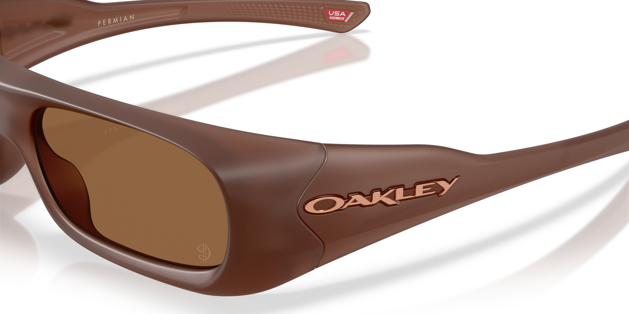 Oakley Okulary przeciwsłoneczne PERMIAN Damian Lillard Signature Series Matt Transparent Mahogany/Prizm Bronze Gradient OO9520-10