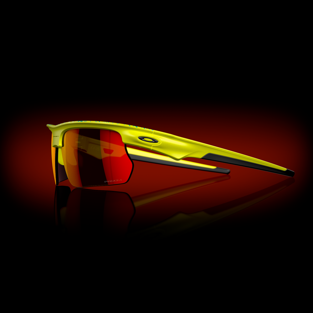 Oakley Okulary przeciwsłoneczne BISPHAERA Matte Tennis Ball Yellow / Prizm Ruby OO9400-13