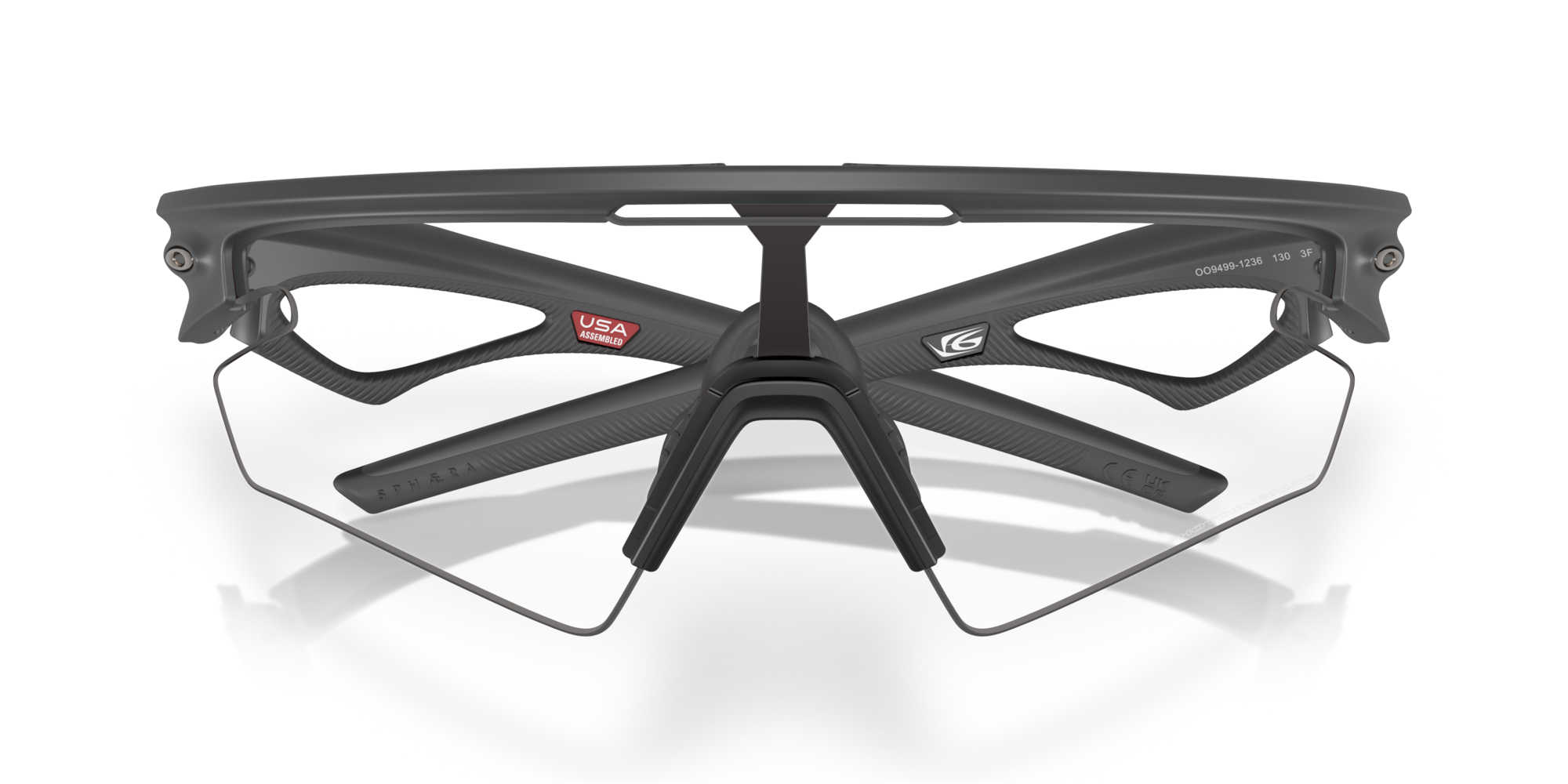 Oakley Okulary przeciwsłoneczne SPHAERA SLASH Carbon / Clear to Black Photochromic OO9499-12