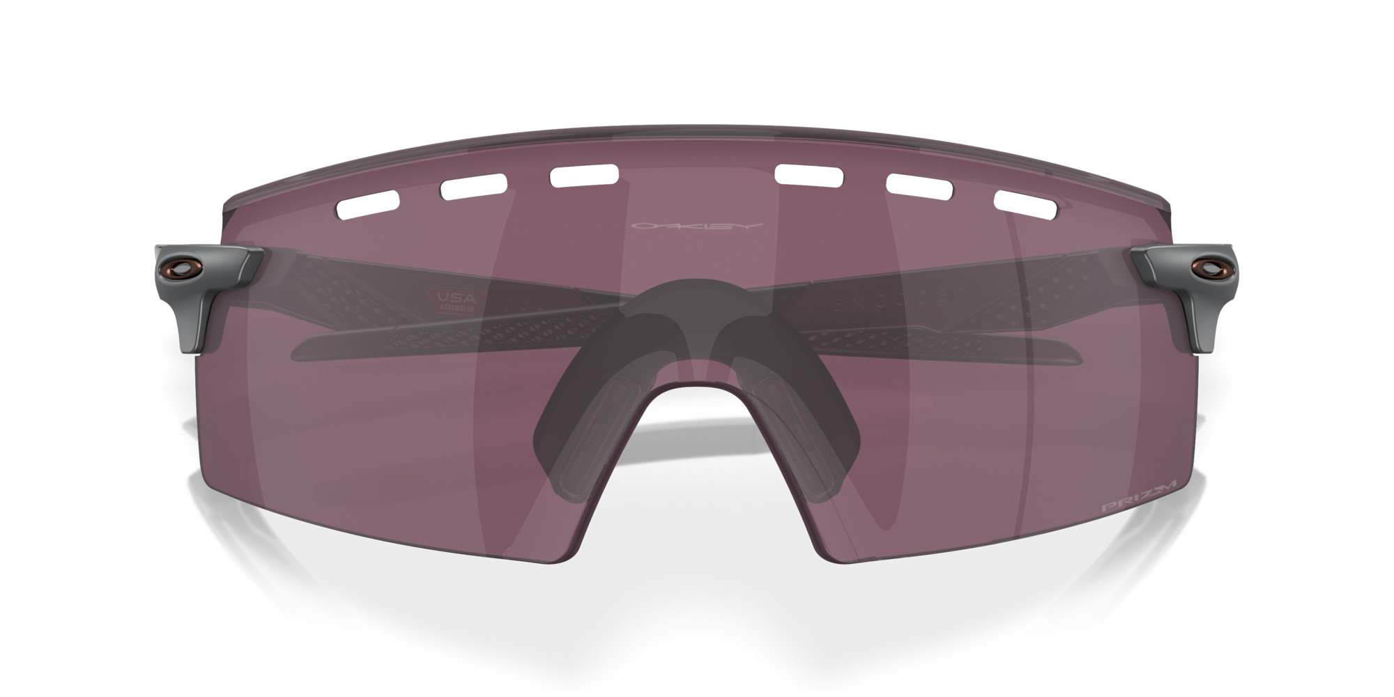 Oakley Okulary przeciwsłoneczne ENCODER STRIKE VENTED Matte Grey Smoke/Prizm Road Black OO9235-10