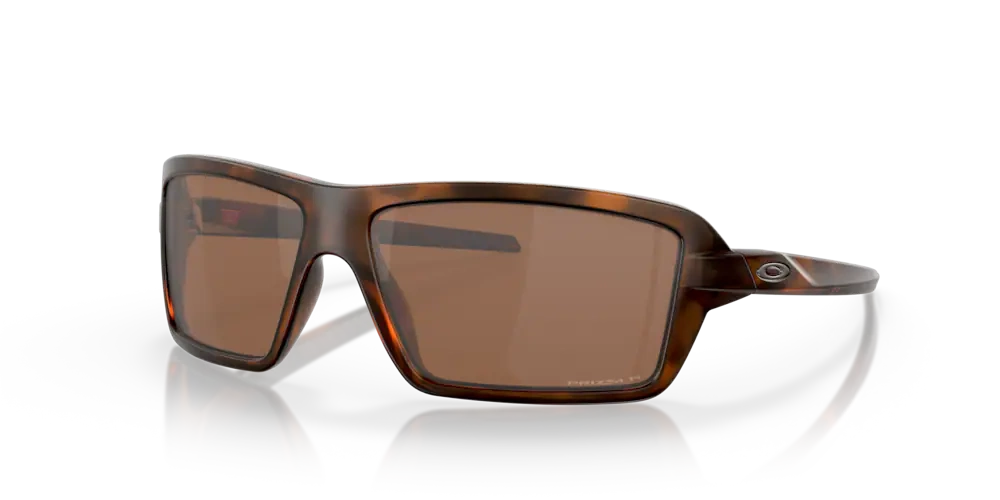 Oakley Sunglasses CABLES Brown Tortoise, Prizm Tungsten Polarized OO9129-07