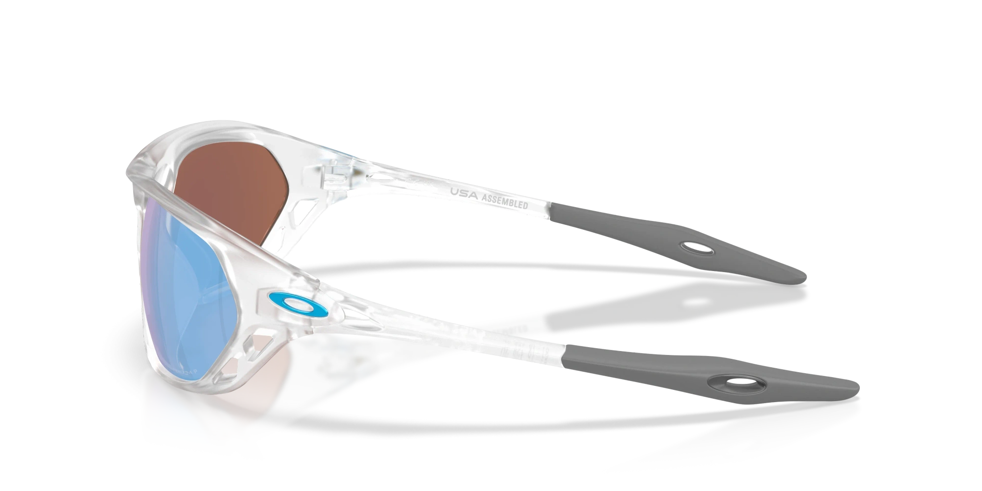 Oakley Okulary przeciwsłoneczne CAGE JACKET Matte Clear/Prizm Deep Water Polarized OO9537-02