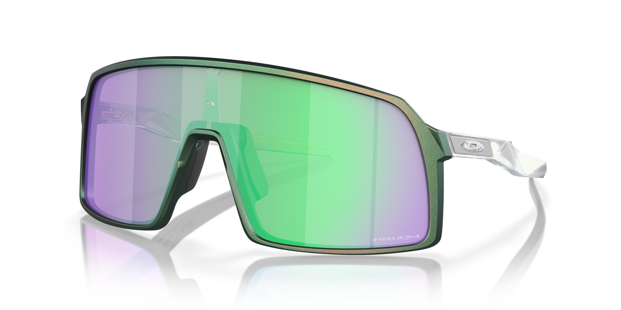 Oakley Sunglasses SUTRO Matte Silver Green/Prizm Road Jade OO9406-A2