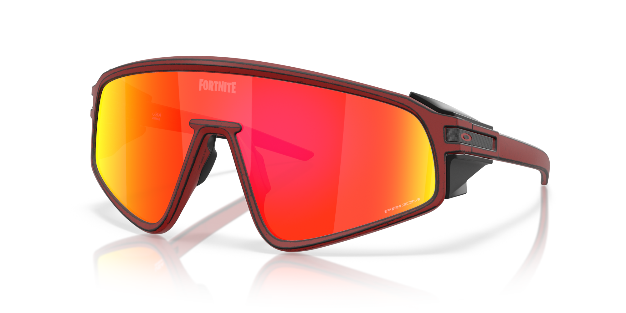 Oakley Okulary przeciwsłoneczne Latch Panel Raceworn Red Knight / Prizm Ruby OO9404-23