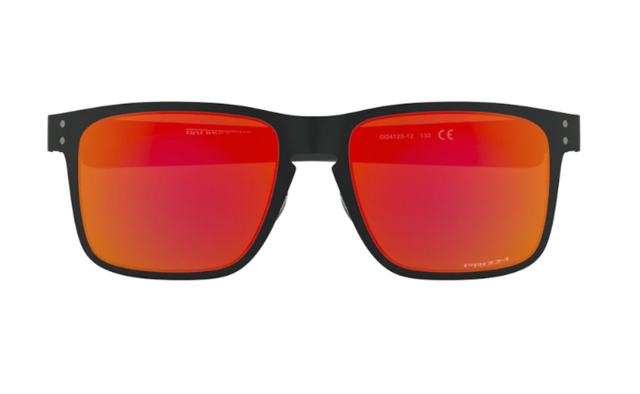 Oakley Sunglasses HOLBROOK METAL Matte Black/Prizm Ruby OO4123-12