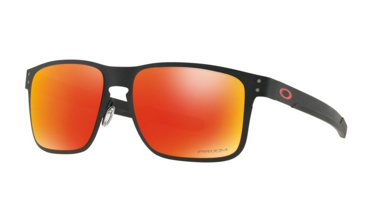 Oakley Sunglasses HOLBROOK METAL Matte Black/Prizm Ruby OO4123-12