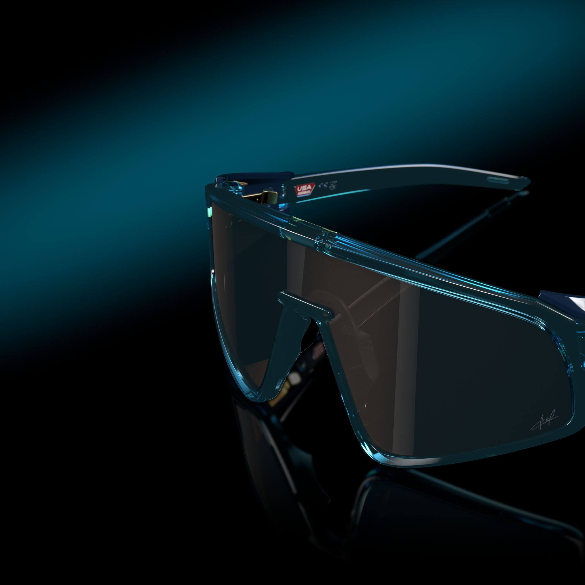 Oakley Okulary przeciwsłoneczne LATCH PANEL Transparent Stonewash / Prizm Tungsten OO9404-08