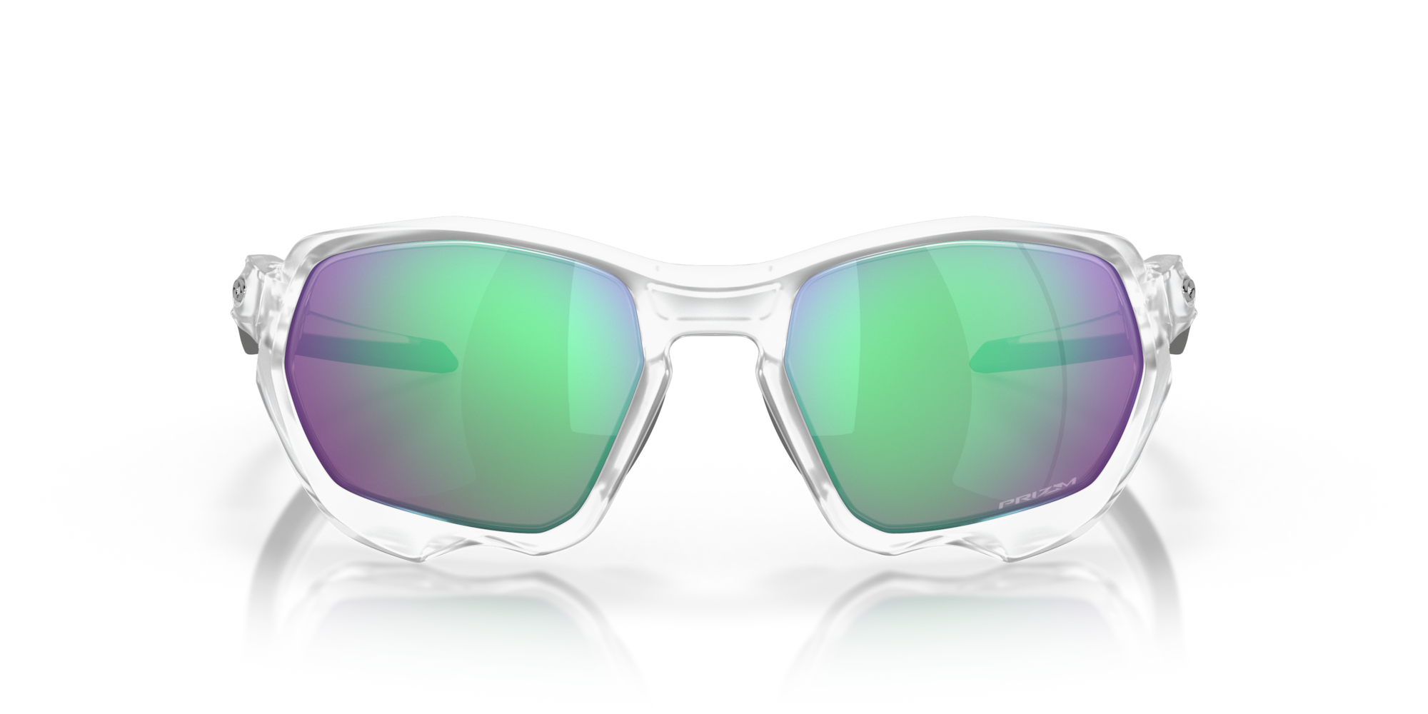 Oakley Sunglasses PLAZMA Matte Clear / Prizm Road Jade OO9019-16