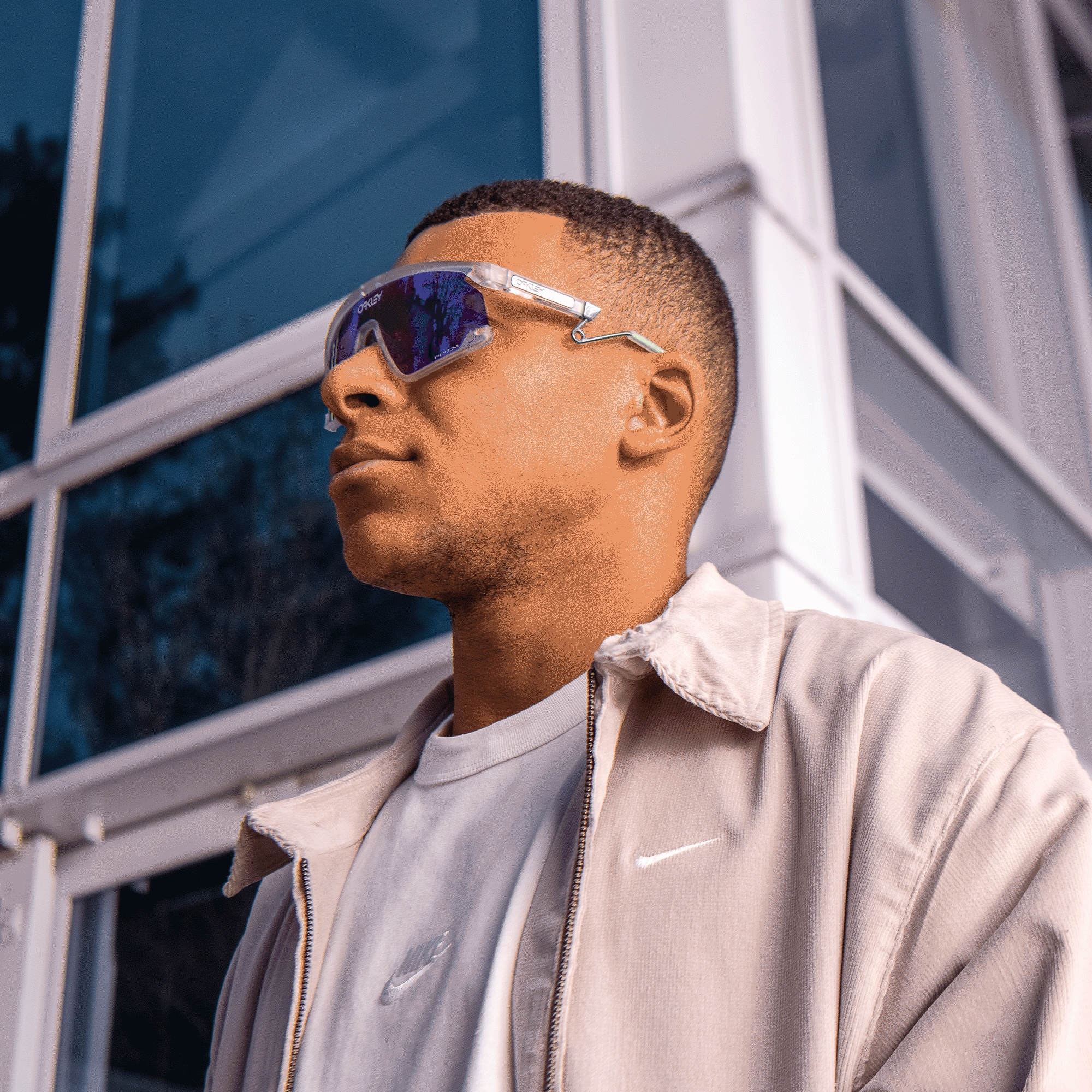 Oakley Sunglasses BXTR METAL Matte Clear / Prizm Violet OO9237-02