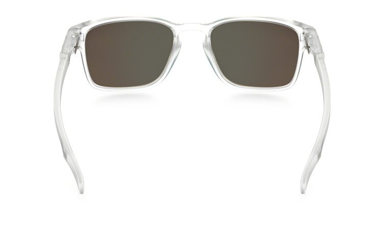 Oakley Sunglasses LATCH SQ Matte Clear/Sapphire Iridium Polarized OO9353-06