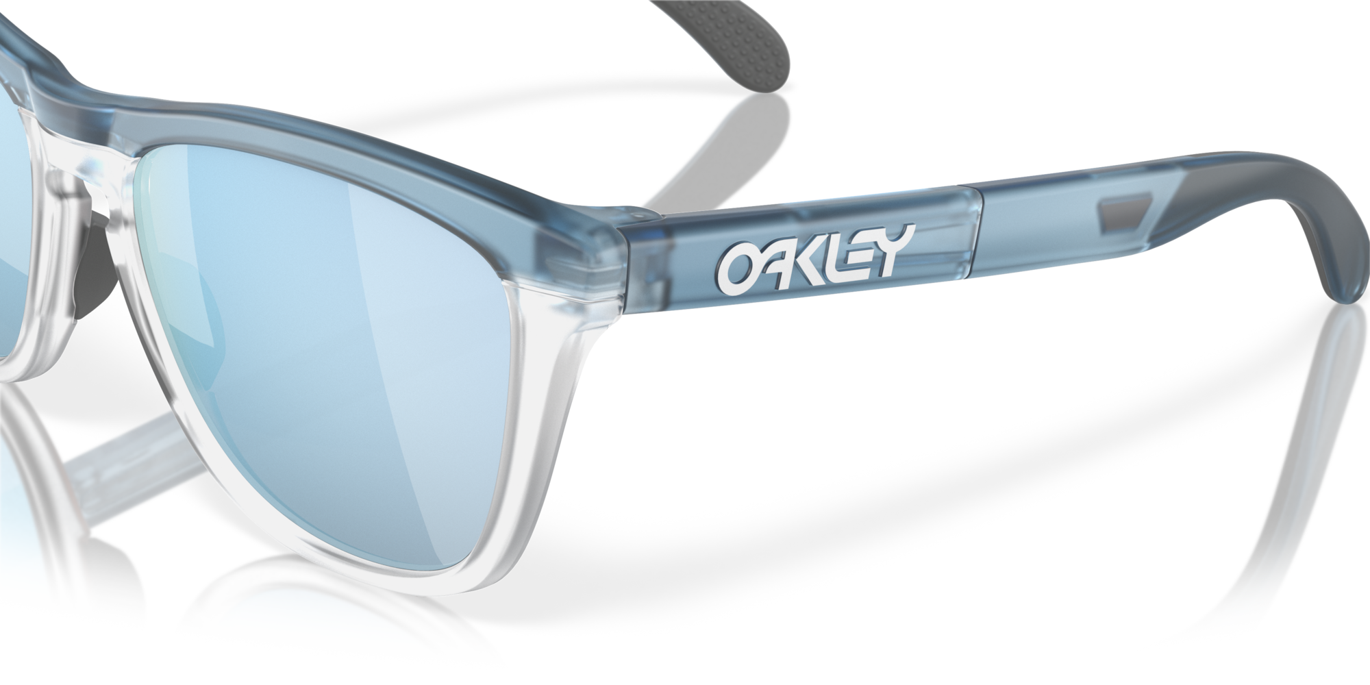 Oakley Okulary przeciwsłoneczne FROGSKINS RANGE Transparent Stonewash/Prizm Deep Water Polarized OO9284-09