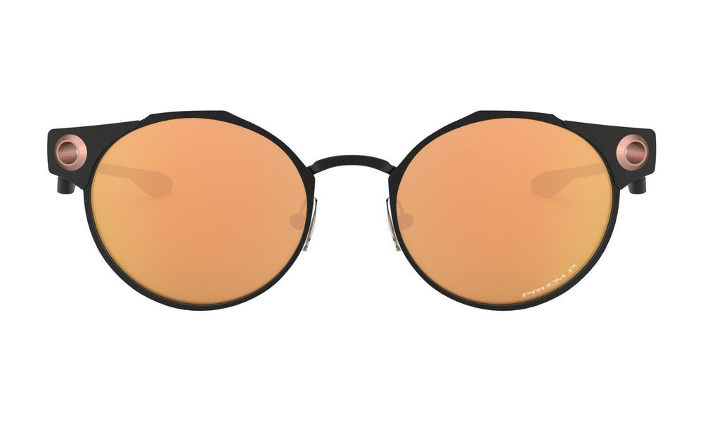 Oakley Okulary przeciwsłoneczne DEADBOLT Satin Black/Prizm Rose Gold Polarized OO6046-04