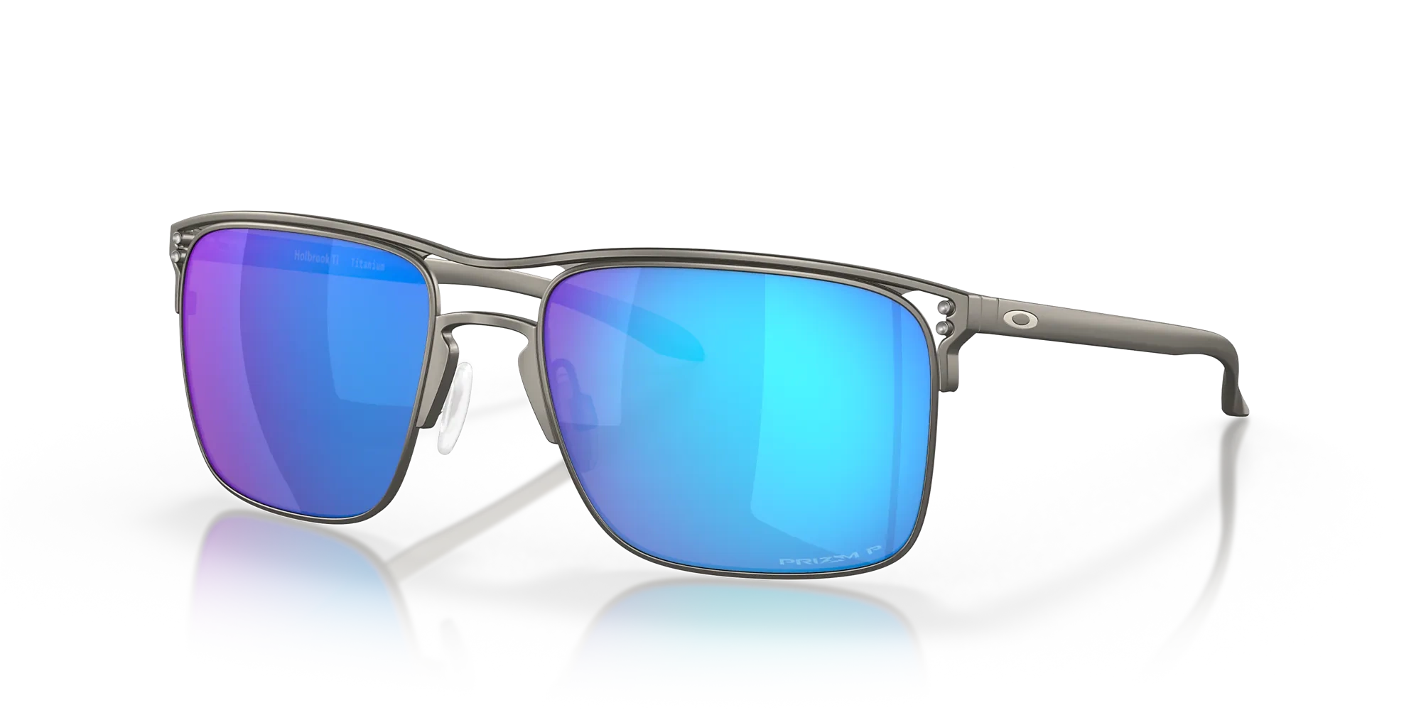 Oakley Okulary przeciwsłoneczne HOLBROOK TI Matte Gunmetal, Prizm Sapphire Polarized OO6048-04