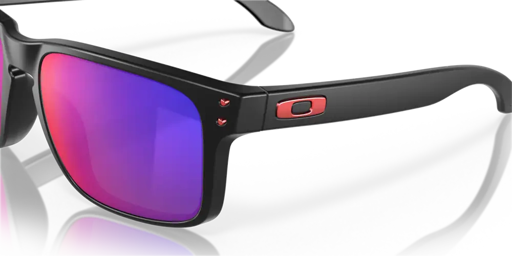 Oakley Sunglasses HOLBROOK Matte Black/Positive Red Iridium OO9102-36