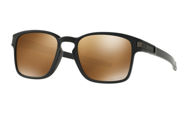 Oakley Sunglasses LATCH SQUARED Matte Black / Prizm Tungsten Polarized OO9353-12