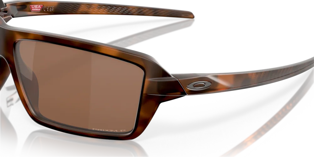 Oakley Okulary przeciwsłoneczne CABLES Brown Tortoise, Prizm Tungsten Polarized OO9129-07