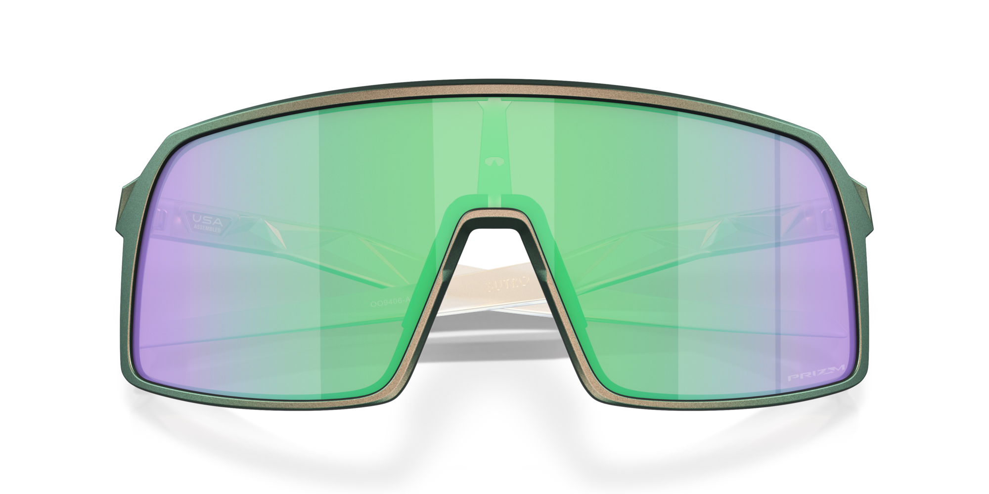 Oakley Okulary przeciwsłoneczne SUTRO Matte Silver Green/Prizm Road Jade OO9406-A2